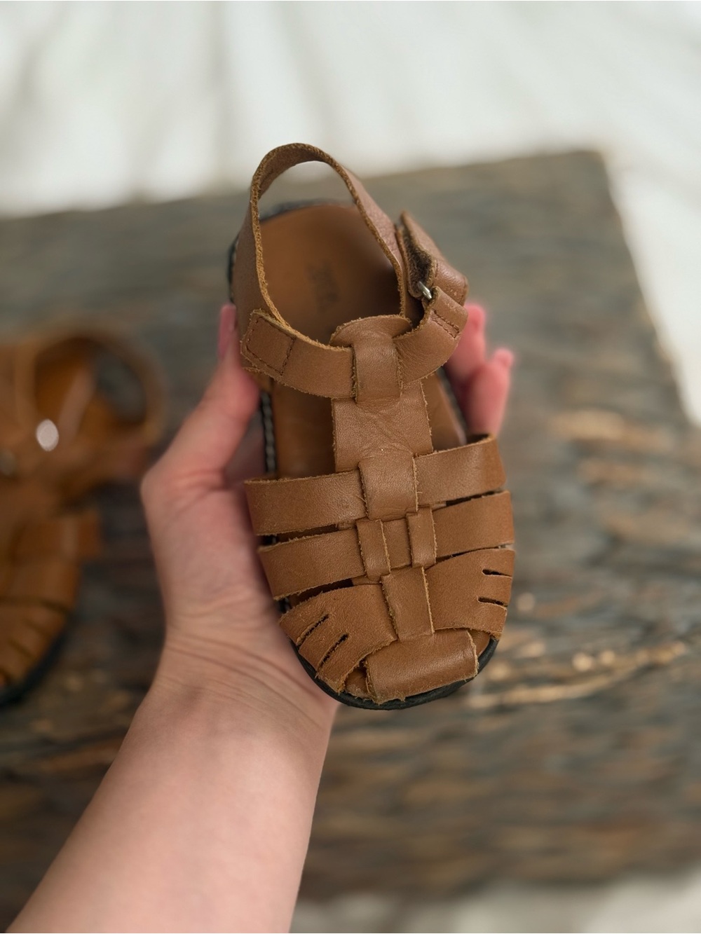 Classic Brown Kids Fisherman Sandals Zara
